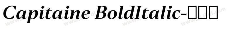 Capitaine BoldItalic字体转换